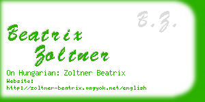 beatrix zoltner business card